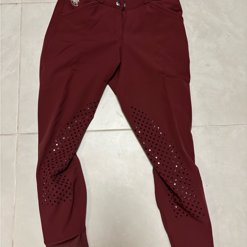 Smartpak Piper Winter Essential Breeches NWT 28R Merlot Equestrian Riding Pants